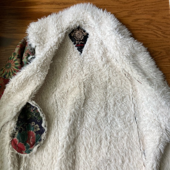 NWT Johnny Was Biya Printed Suede Floral Coat-Size Small - Picture 4 of 10